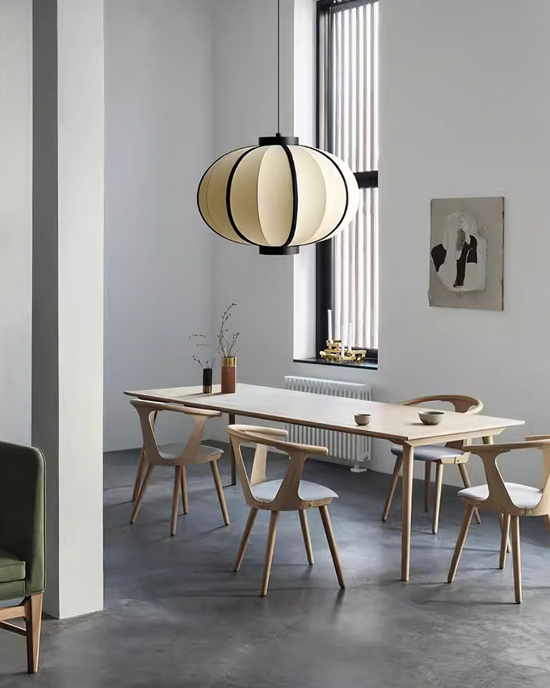Minimalist Black and White Lantern Pendant Lamp M220