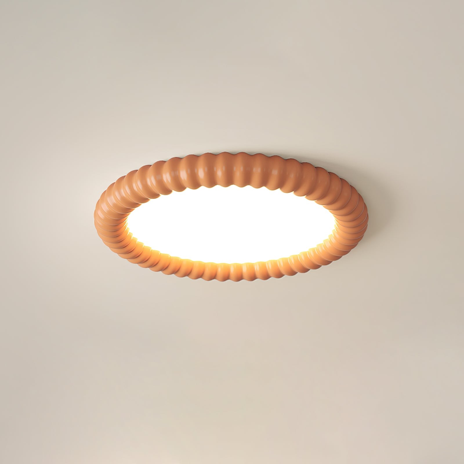 Cream Style Ripple Ring Ceiling Lamp M525