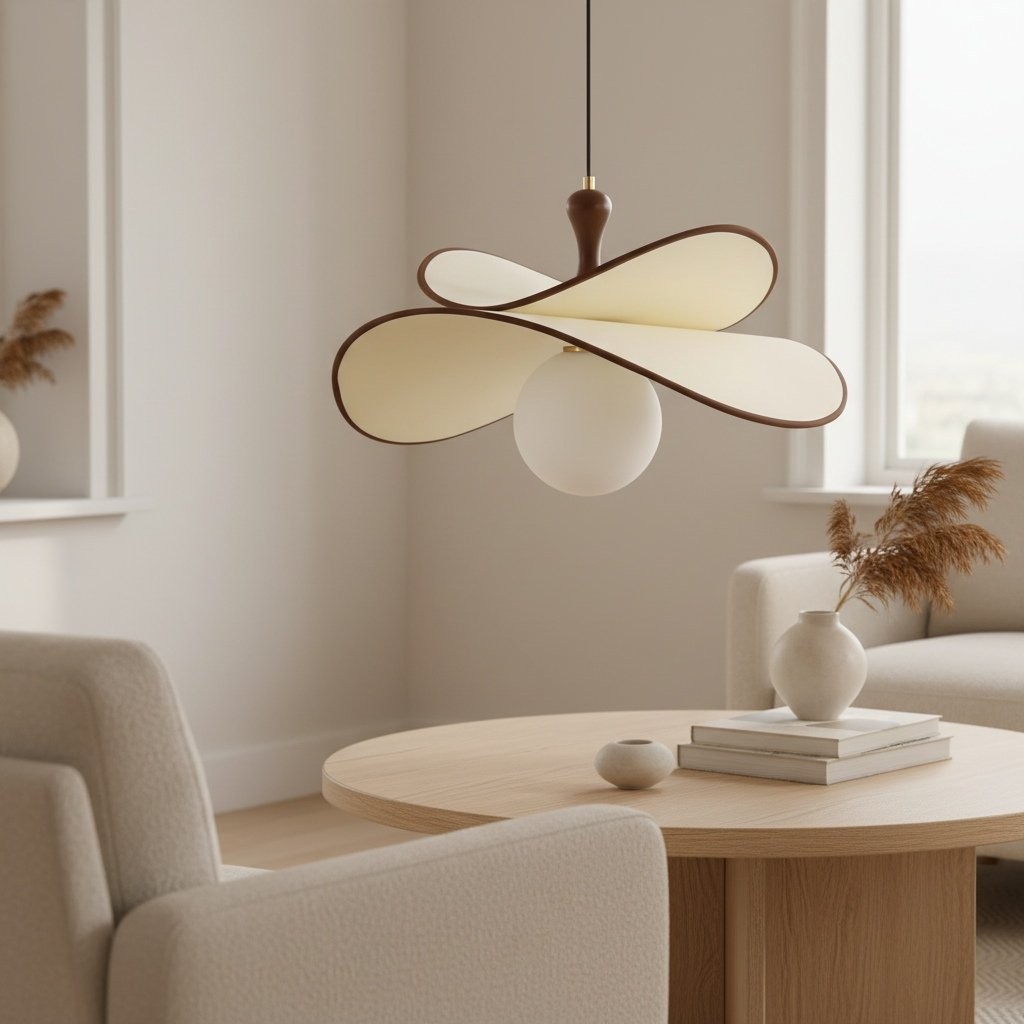 Orrise Floating Glass Globe Pendant with Metal Accents - Modern Minimalist lights for Kitchen T563