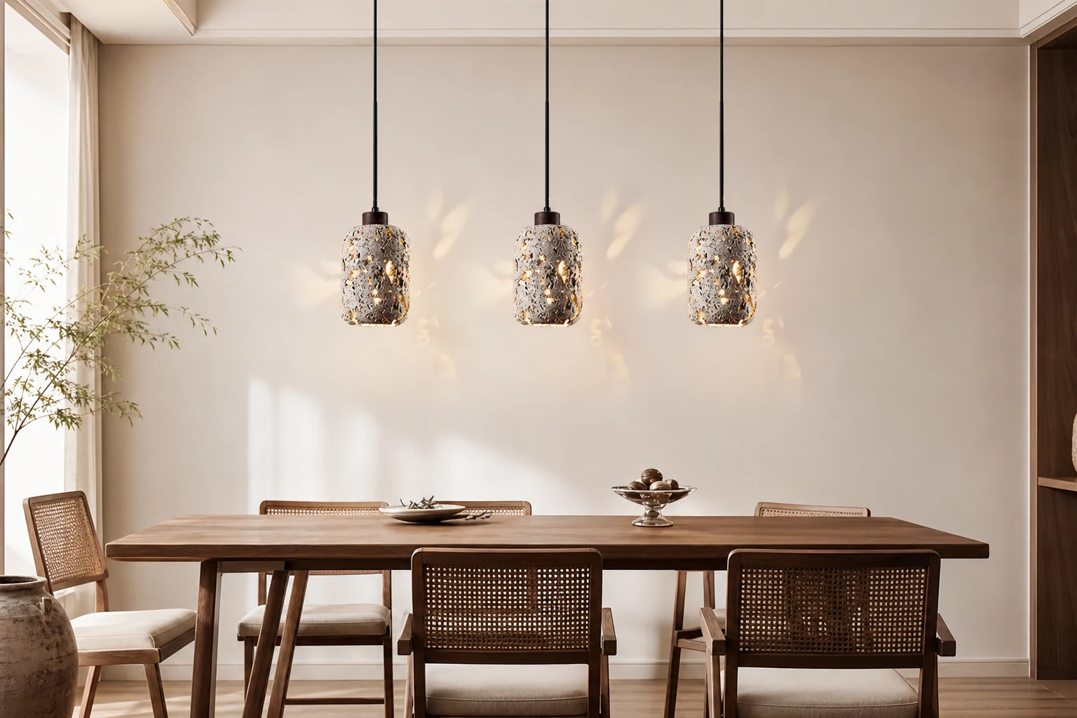 Nowoczesna lampa wisząca używana w scenie pokoju lifestylowego