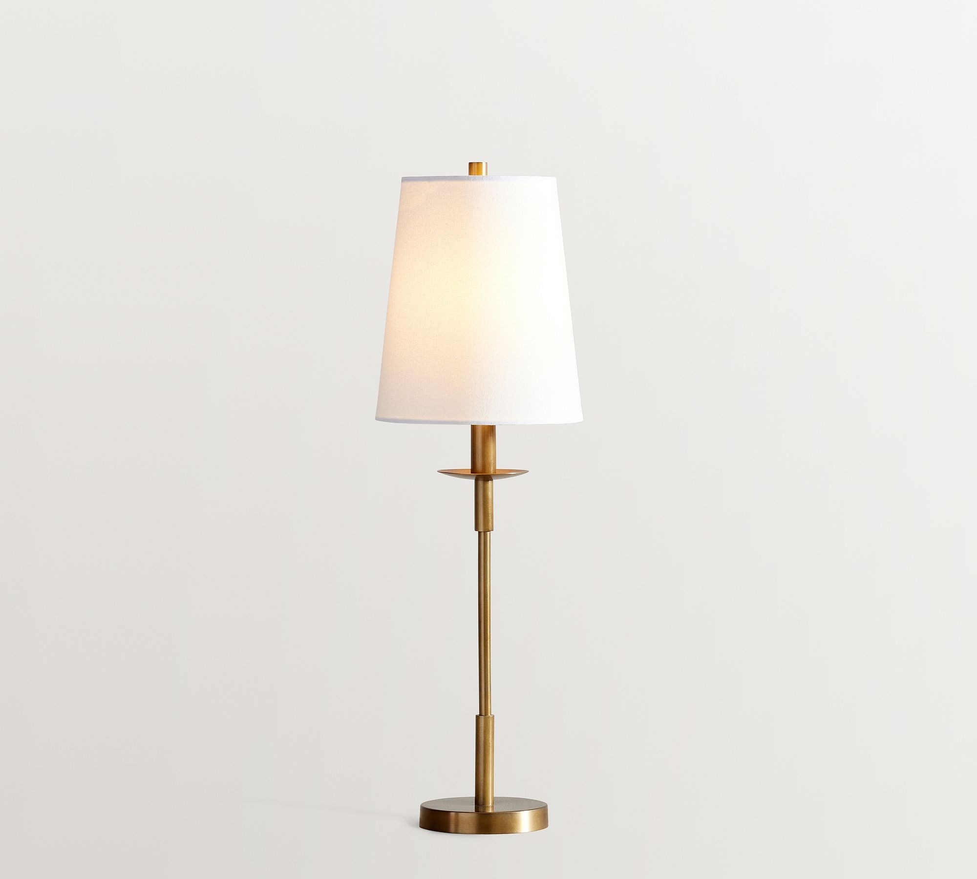 Rowan Modern Iron Table Lamp - Industrial Farmhouse Linen Bedside Reading Light T124