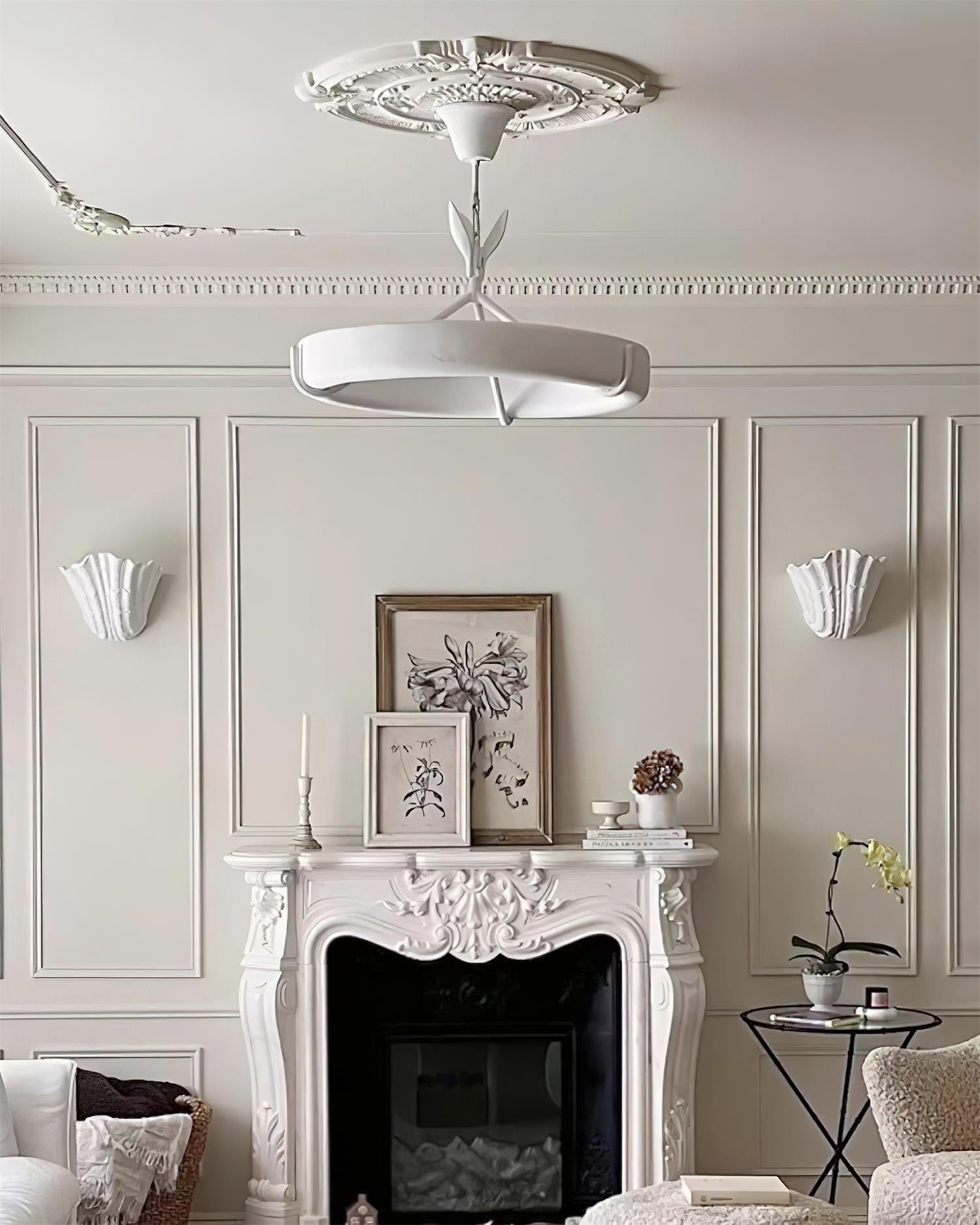 Maris Shell Plaster Wall Lamp T472