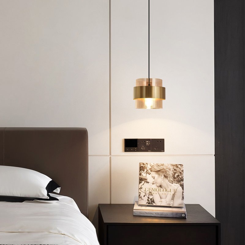 Nordic 2 Layer Glass Bedside Pendant Light S103