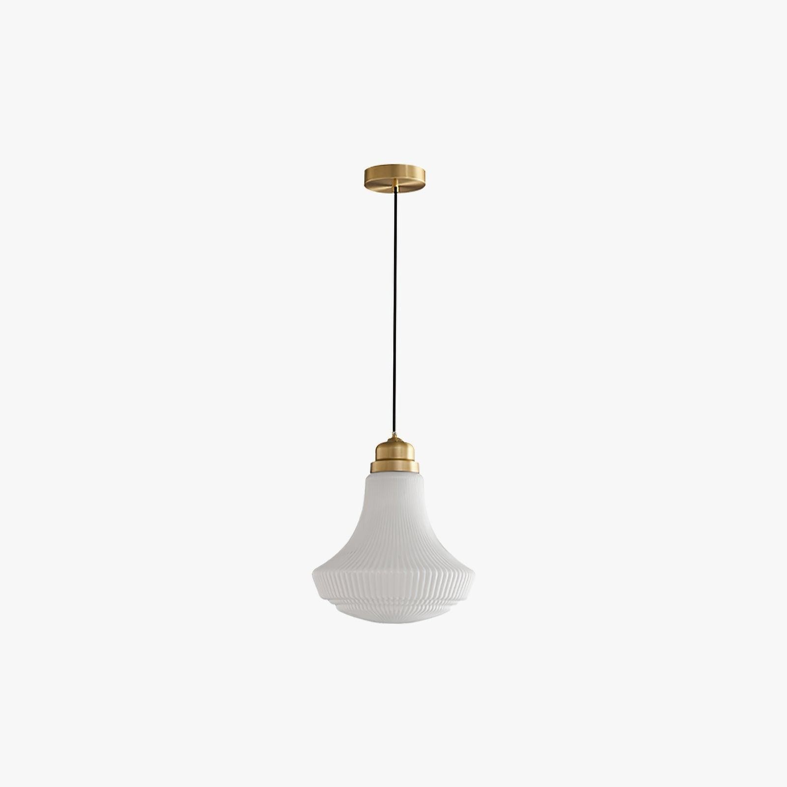 Classical Brass Alabaster Glass Pendant Lamp M424