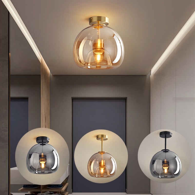 Retro Bubble Concave Glass Ceiling Lamp M104