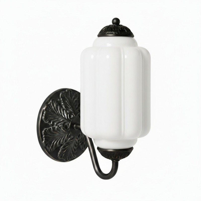 Eloise Vintage Sconce With Milk Glass Shade For Bedroom Or Hallway S194