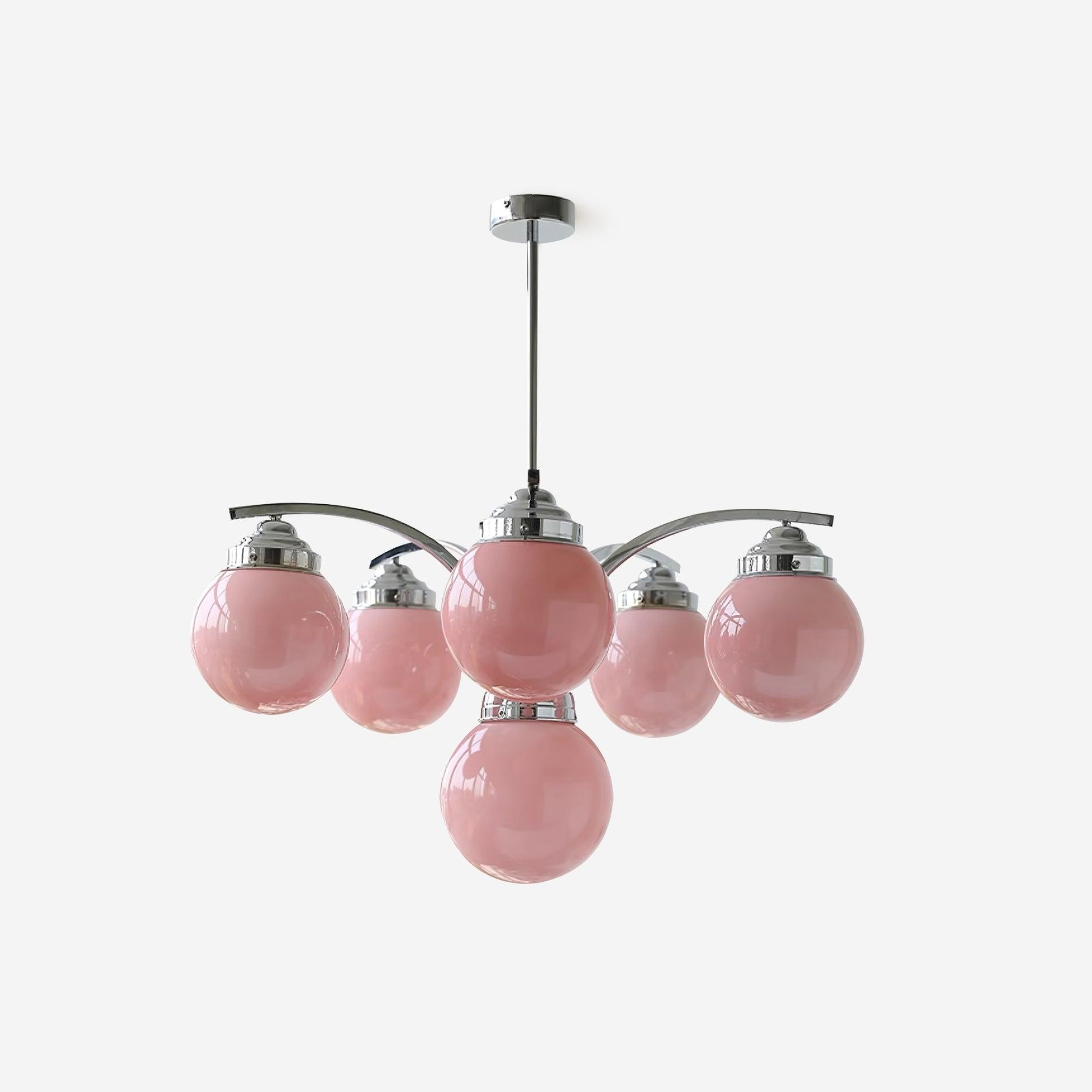 French Elegant Glass Orb Chandelier M531