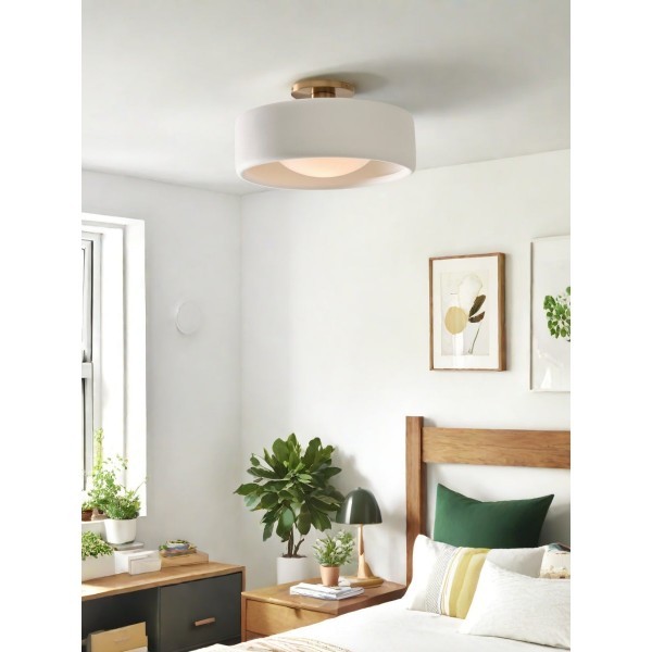 Cerova Elegant Round Porcelain Flush Mount Ceiling Light T165