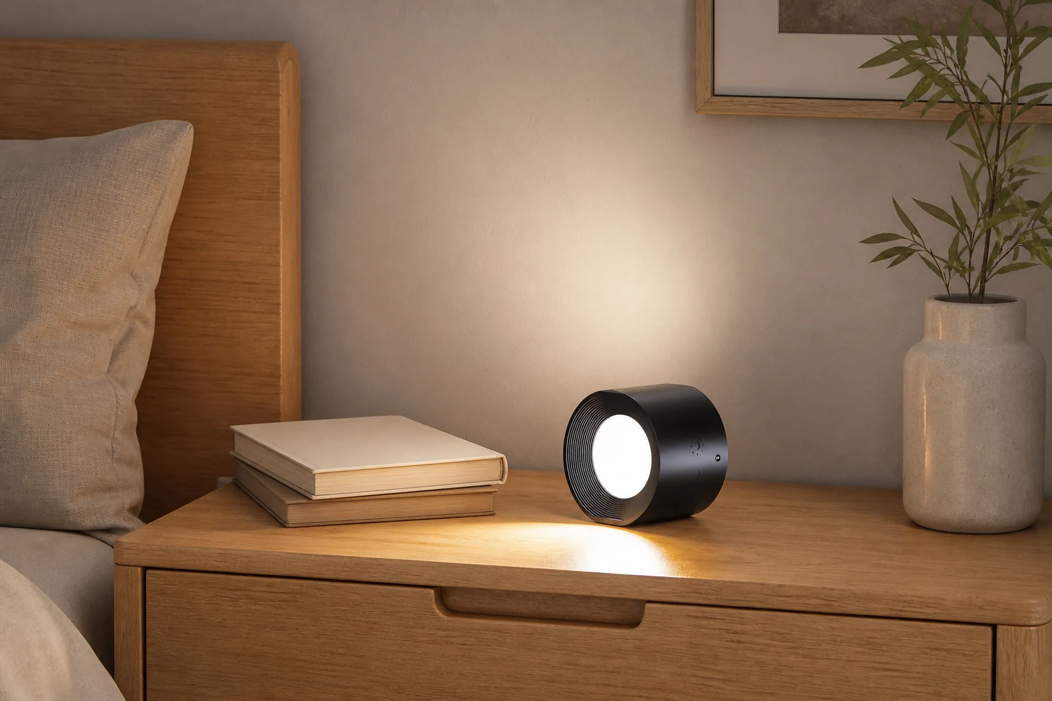 Ładowalna lampa LED S58 w scenerii pokoju o spokojnym stylu życia