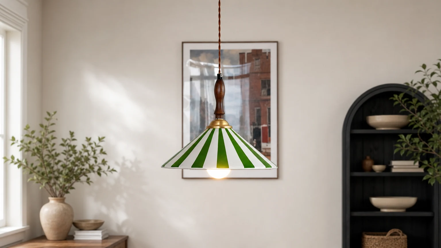 Lampa wisząca Jollycap D99 w kolorowej oprawie wnętrza