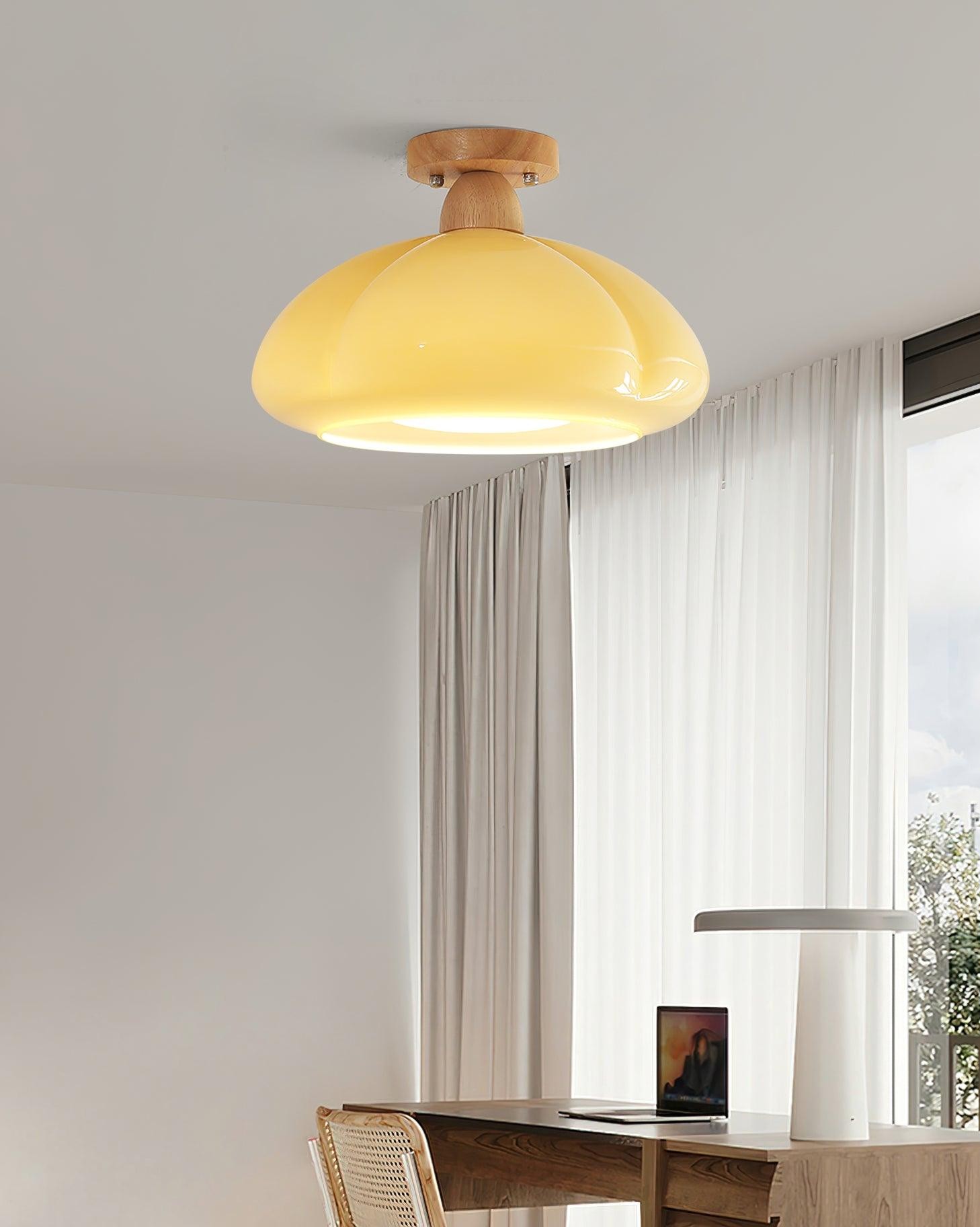 Pumpkin Glass Pendant Light For Kitchen M273