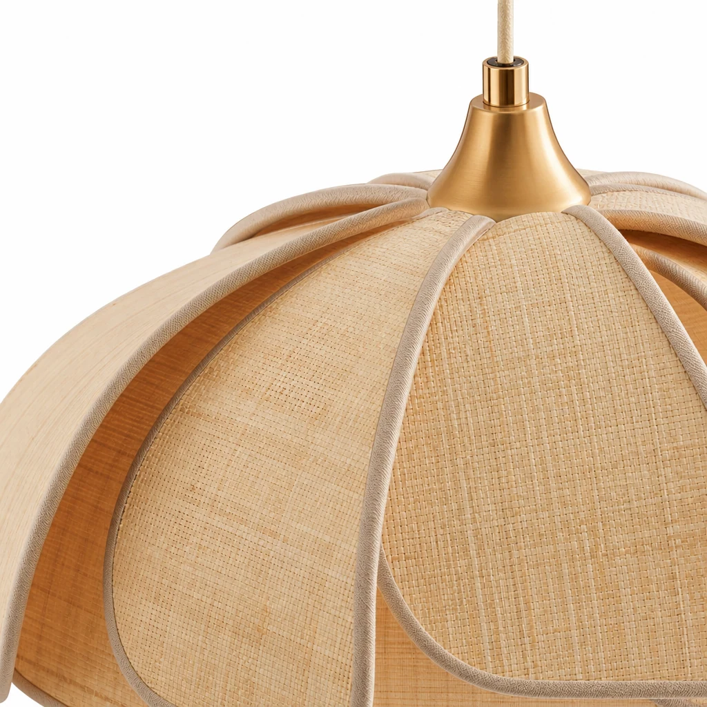 Zbliżenie na klosz i wykończenie lampy wiszącej Latticeon D291 abaka