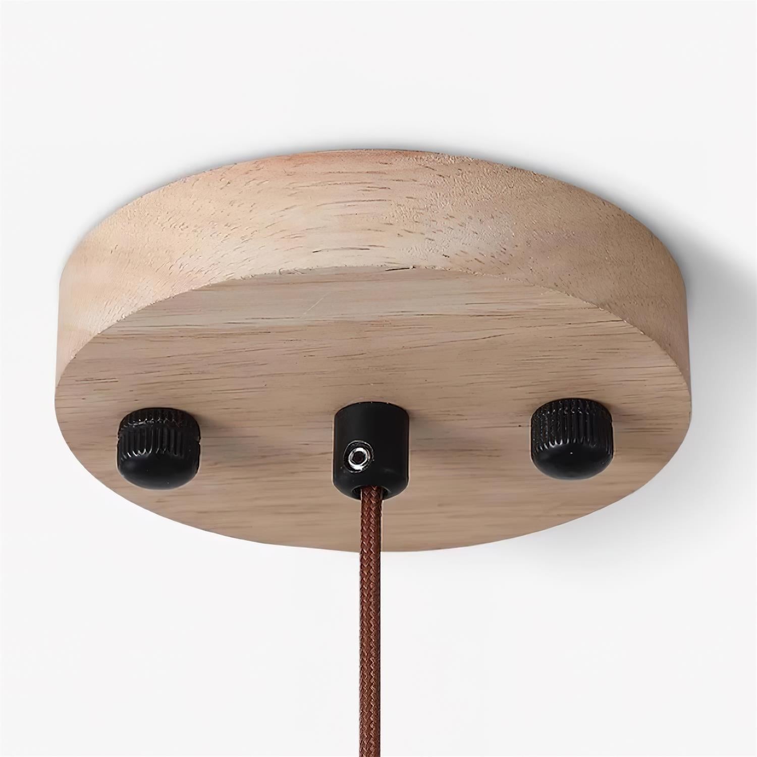 Modern Minimalist Wood Travertine Disc Pendant Light M241