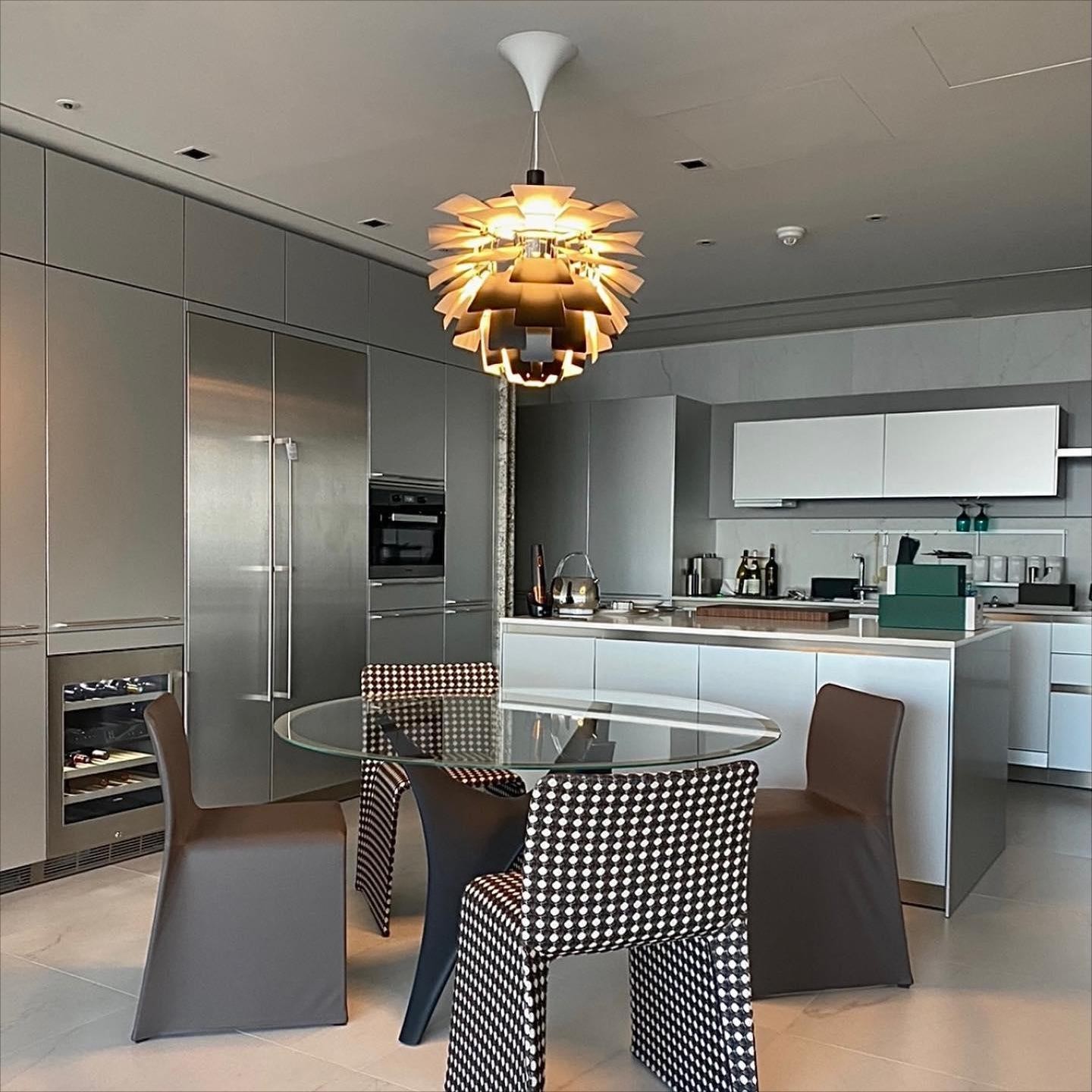 Modern Sculptural Layered Pendant Light