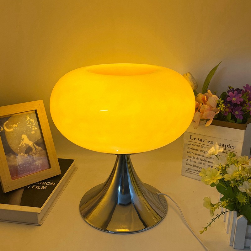 Bauhaus Apple Shaped Glass Led Table Lamp S137