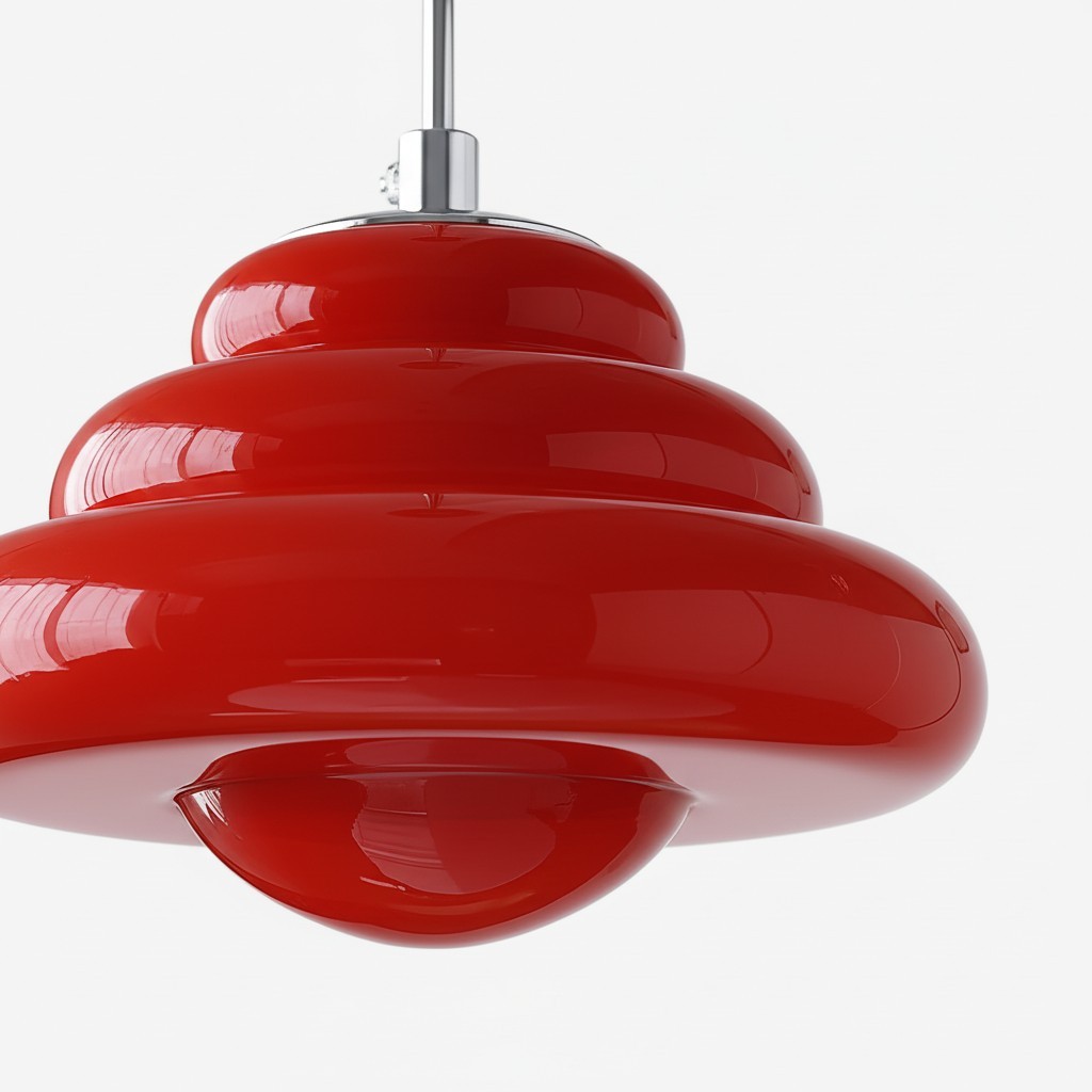 Bomiello Modern Layered Glass Pendant Light - Sculptural Minimal Light for Living Room or Bedroom T586