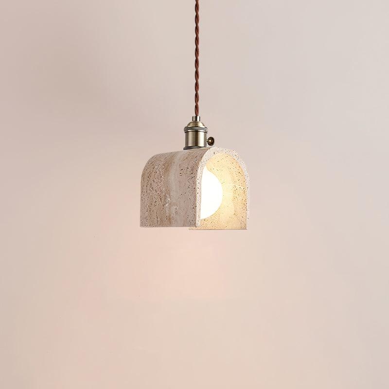 Alagusmo Minimalist Travertine Pendant Light D892