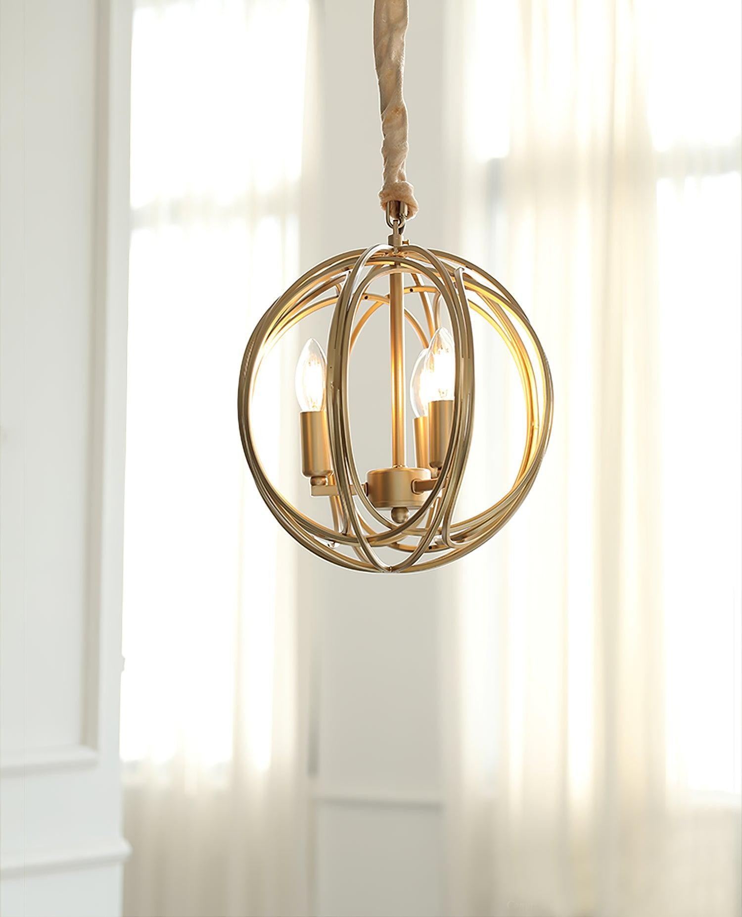 Hollow Metal Line Retro Pendant Light M42