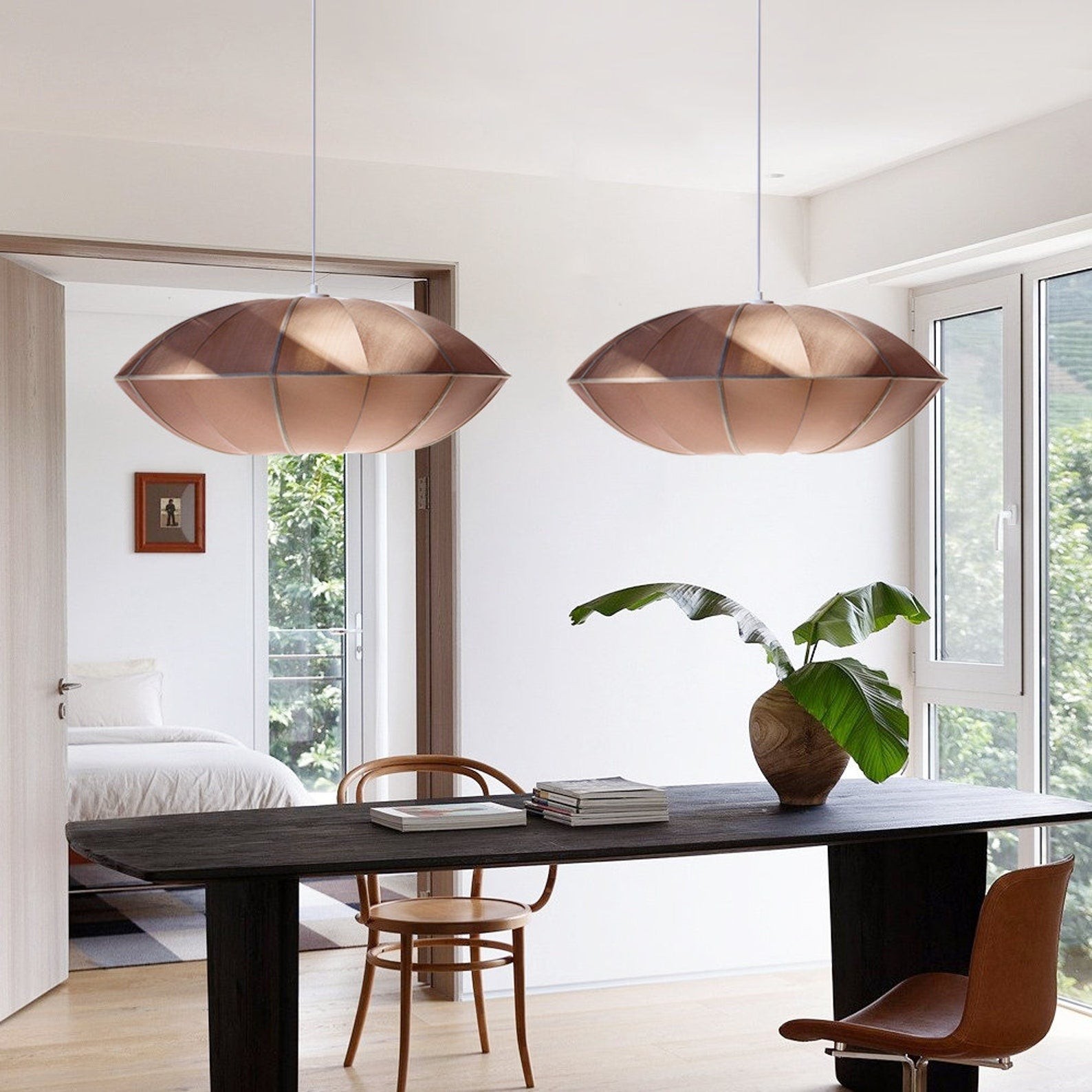 Nordic Minimalist Fabric Bubble Pendant Light S138