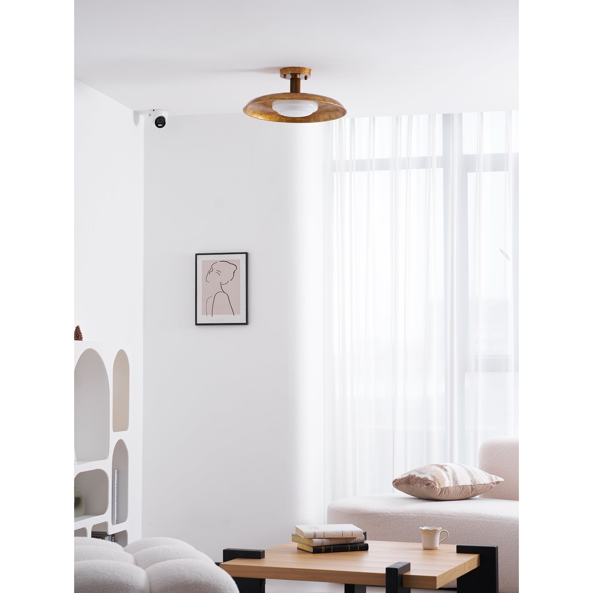 Pot-Lid Style Flat-Panel Ceiling Light D697
