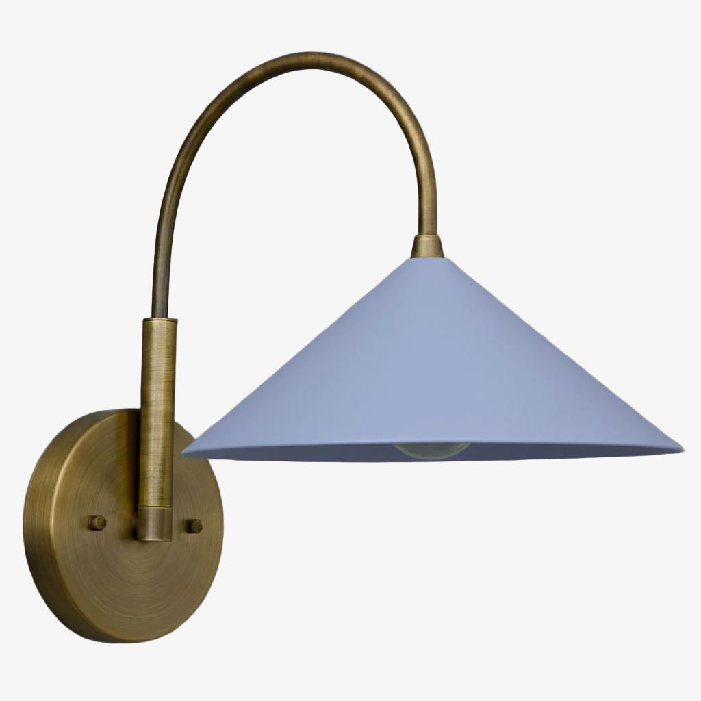 Curva Metal Vintage Wall Sconce - Elegant Cone Shade for Bedrooms T394
