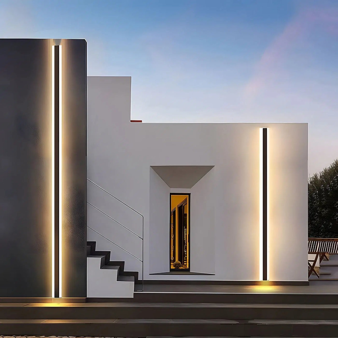 Modern Long Strip Outdoor Wall Light – Waterproof Lamp for Porch & Garden S370