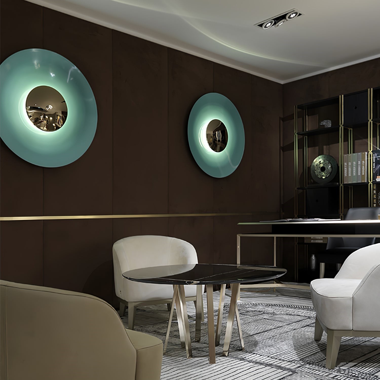 Simplicity Round Ginger Glow Wall Light S188