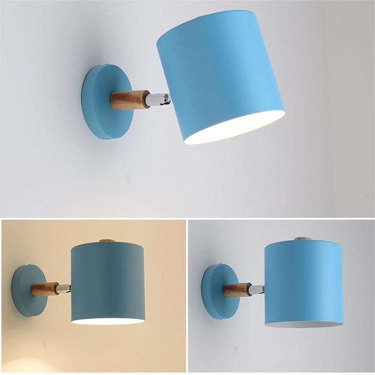 Nordic Macaron Cylinder Rotatable Wall Lamp S42