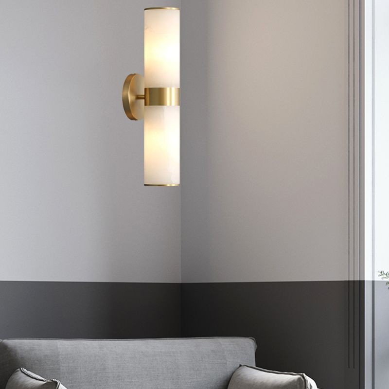 Modern Double Head Metal Brass Stone Vanity Wall Lamp M167