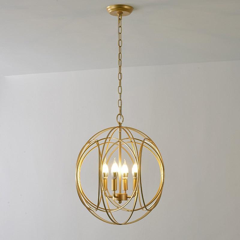 Hollow Metal Line Retro Pendant Light M42