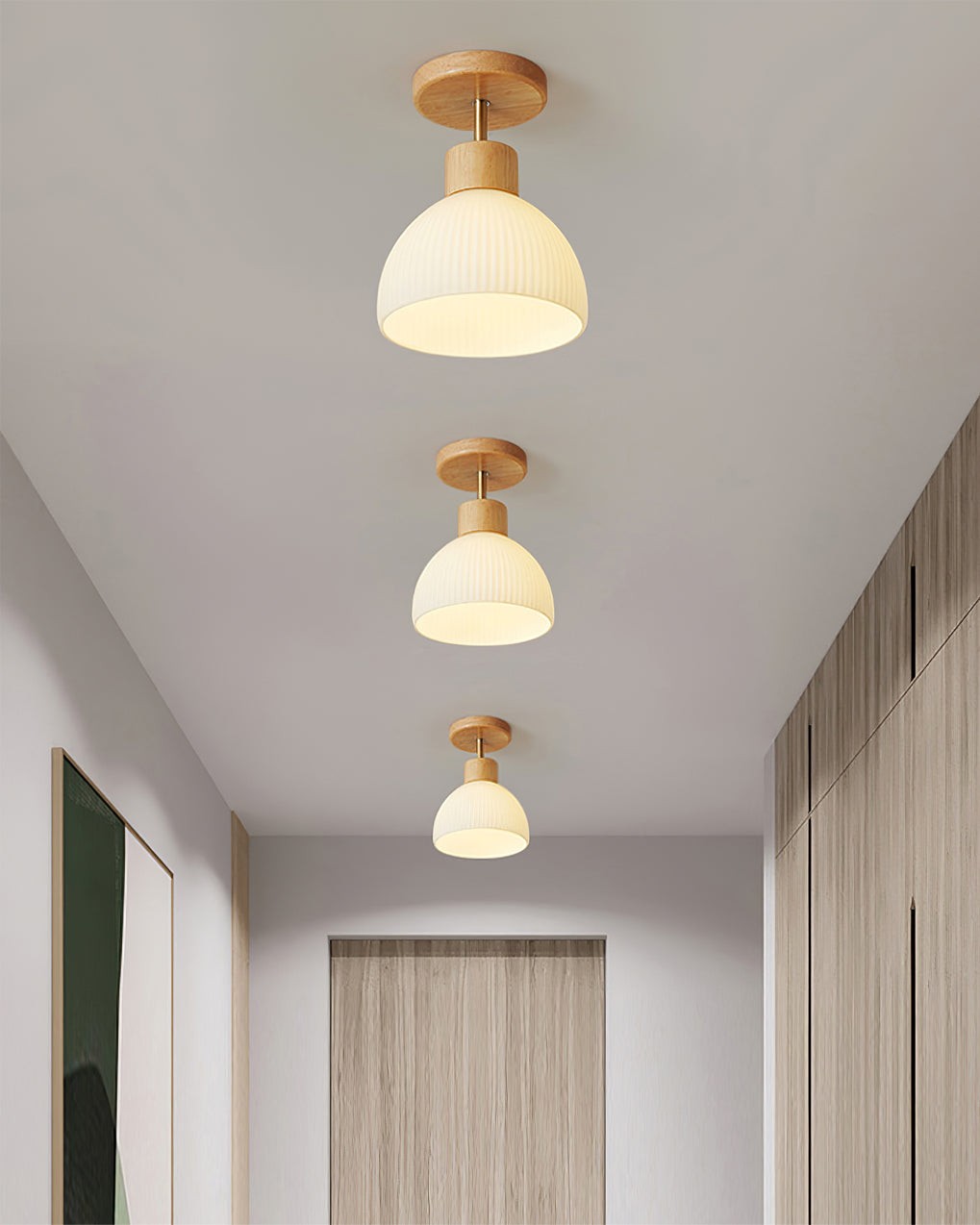 Nordic Wood Style LED Ceiling Lamp M177