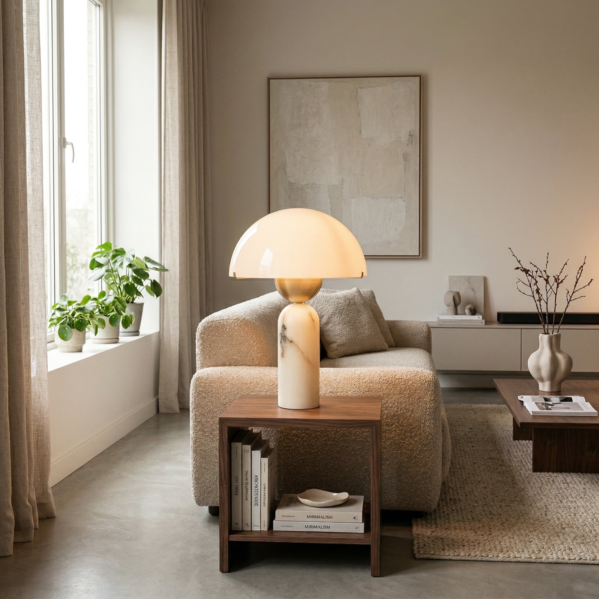 Peono Alabaster Table Lamp D440