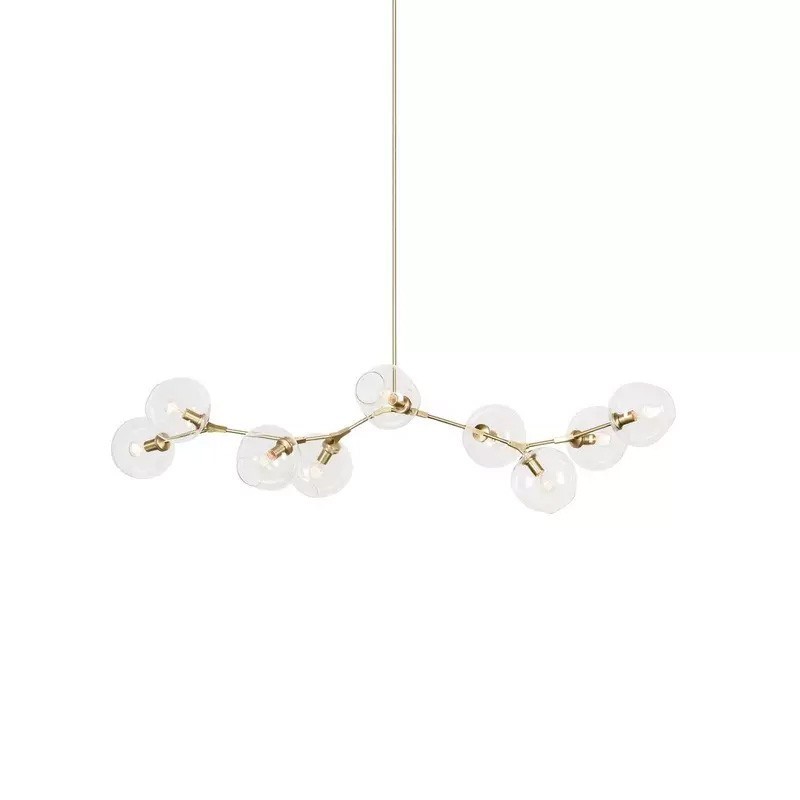 Asymmetrical Articulated Globe Branching Bubble Chandelier