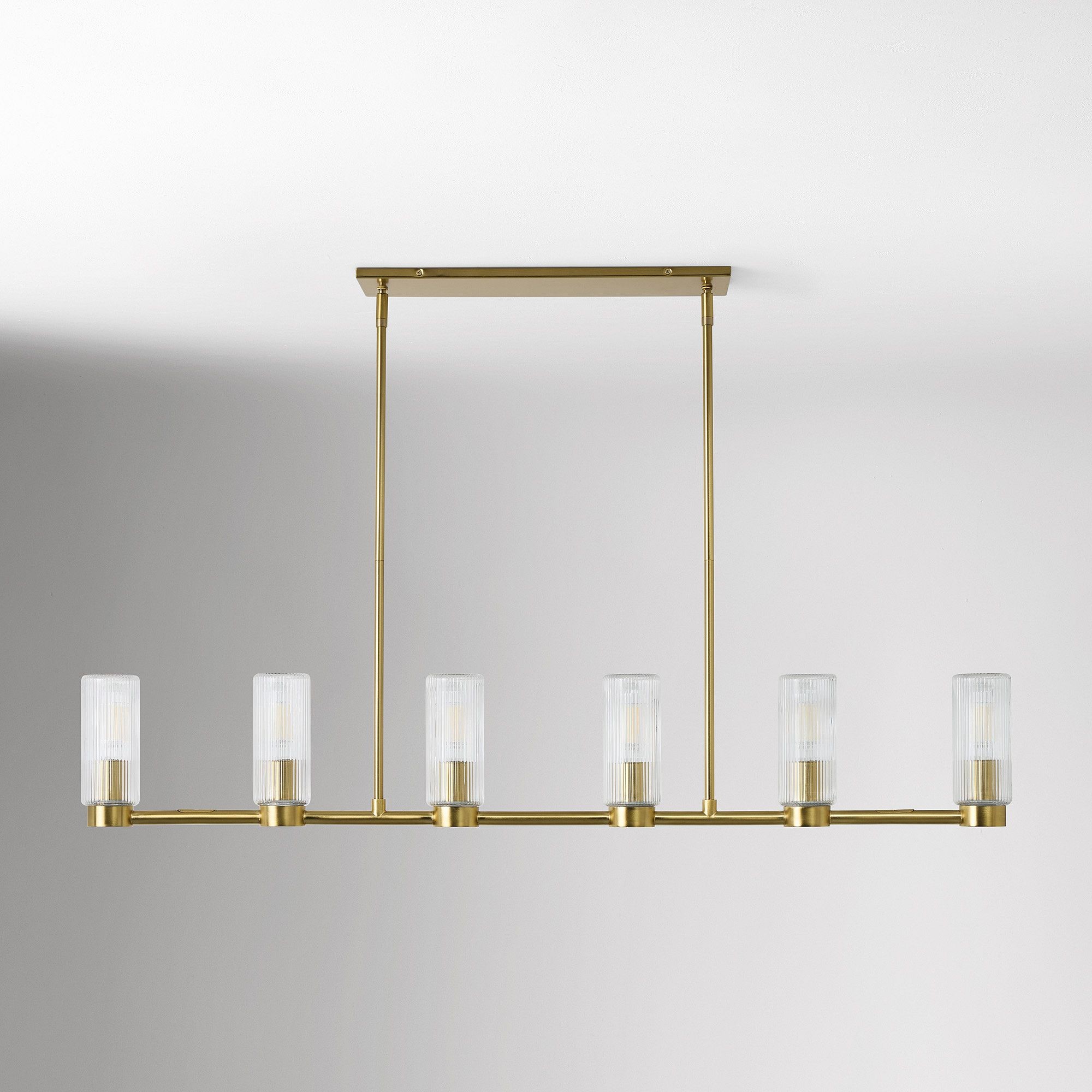 Rivora Fluted Glass Chandelier – Elegant Ribbed Lasting Design T094