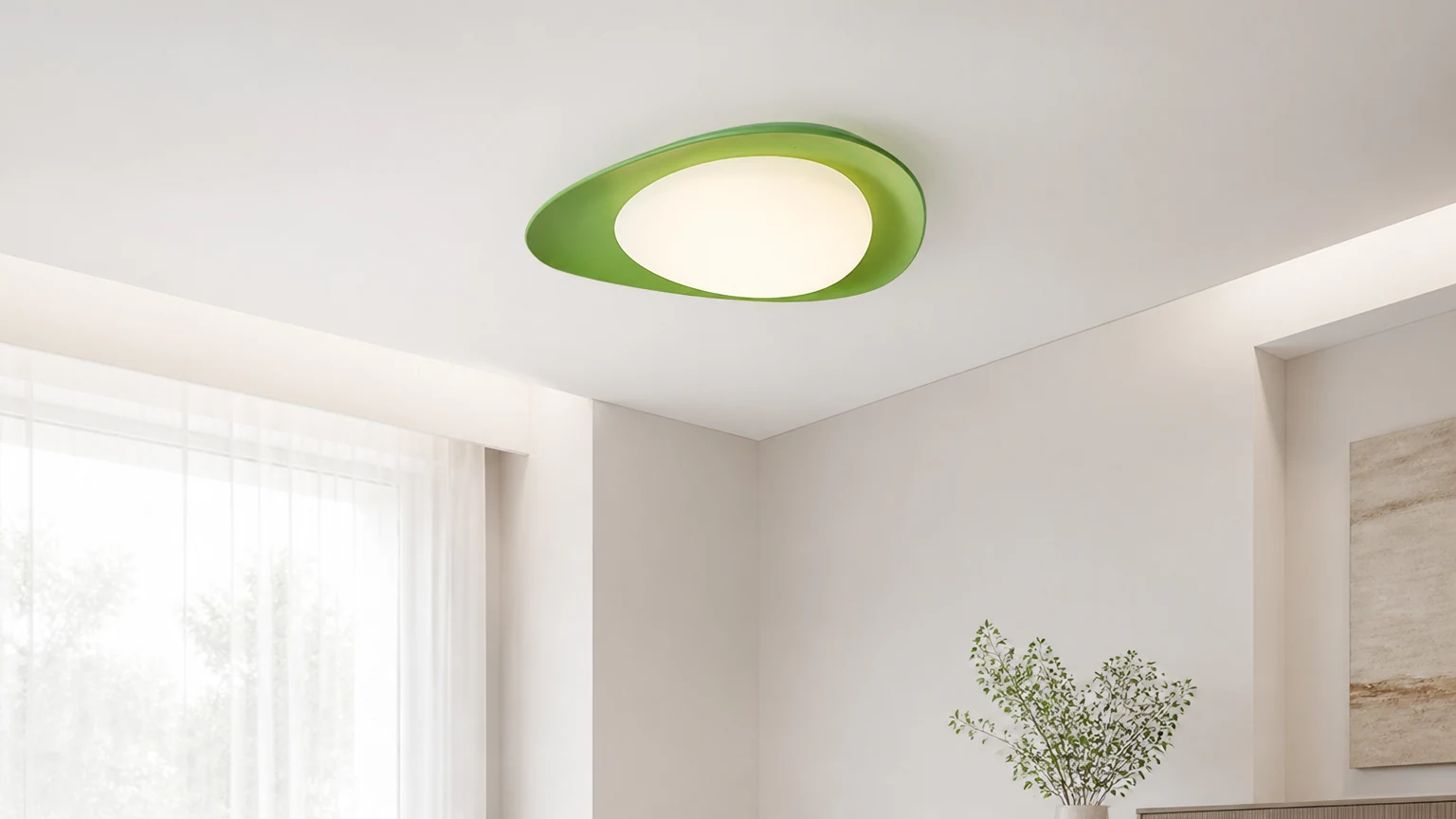 Lampa sufitowa Leaf Shade M320 zainstalowana w scenie pomieszczenia