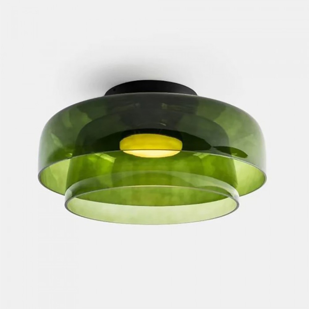 Nordic Morandi Glass Bowl Shaped Ceiling Lamp S144