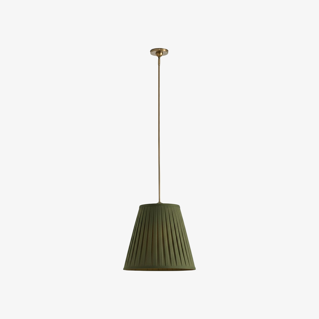 Luvora Modern Fabric Pleated Shade Pendant Lamp - Contemporary Elegant Decor Hanging Light T033