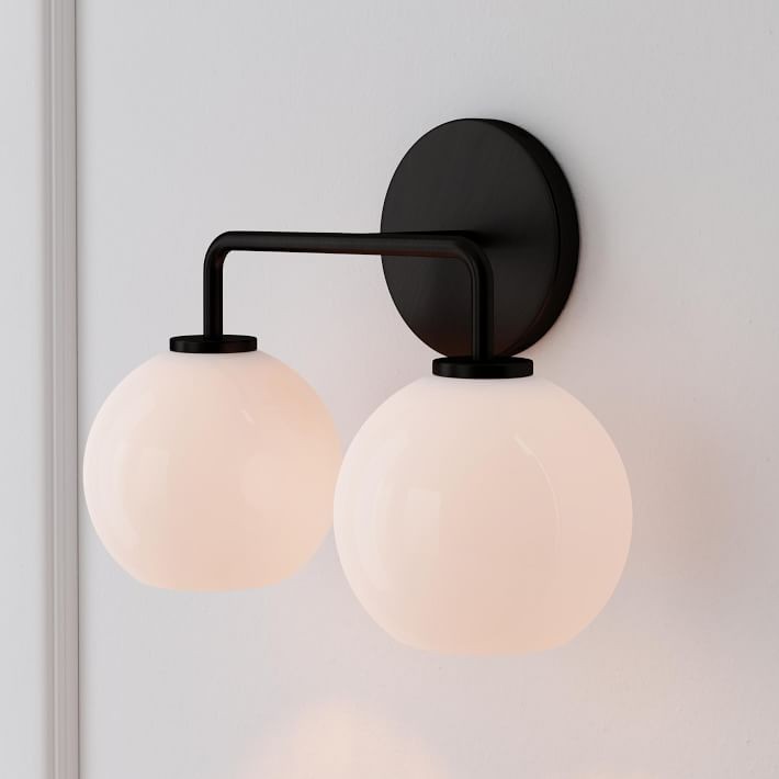 Selvion Artistic Globe Sconce Light - Handcrafted Glass Sculptural Wall Fixture T021
