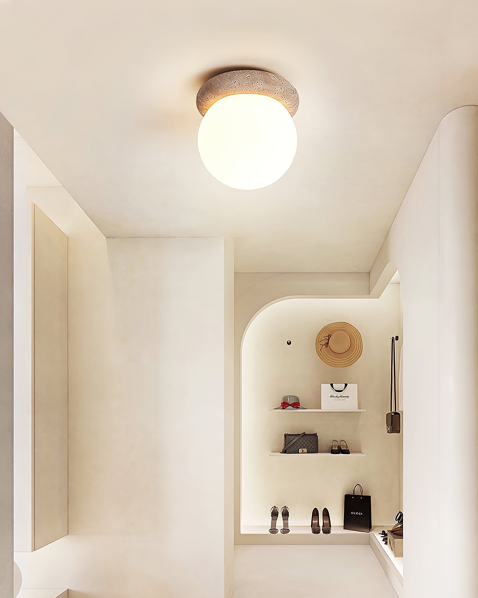 Marble Travertine Asteroid Ceiling Lamp M581