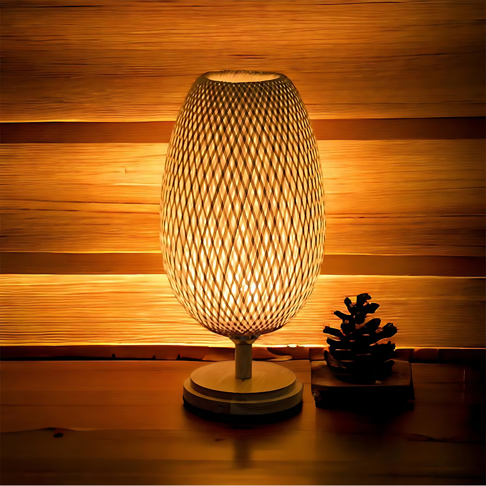 Handcrafted Sustainable Bamboo Table Lamp D847
