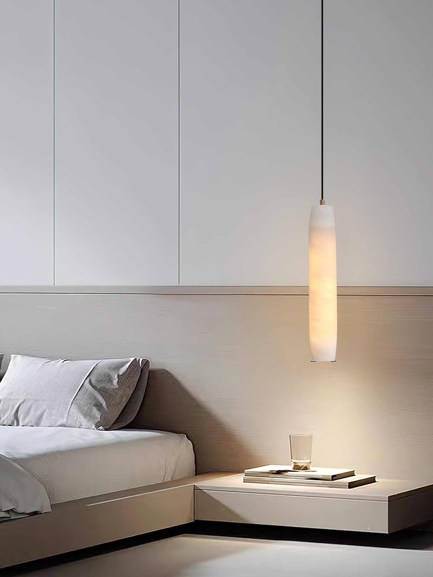 Alabaster Flute Pendant Light D436