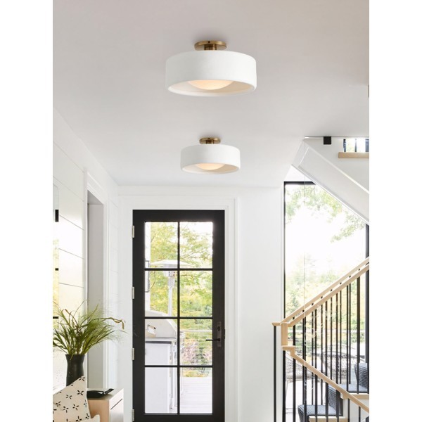 Cerova Elegant Round Porcelain Flush Mount Ceiling Light T165
