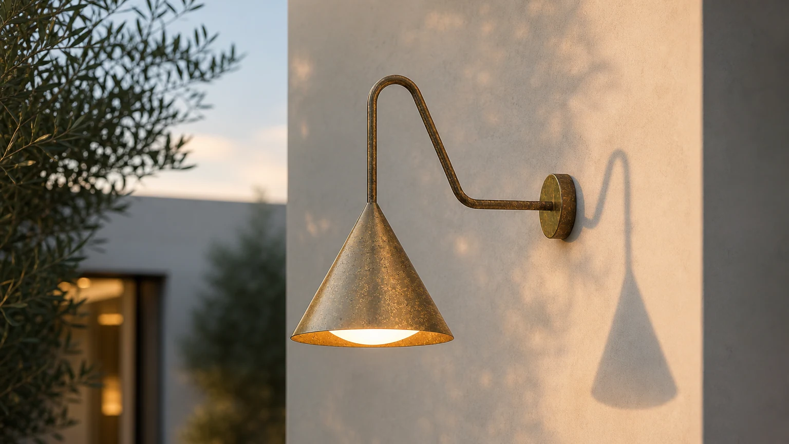 Kinkiet Cone D754 zainstalowany jako pozioma scena bohatera stylu życia