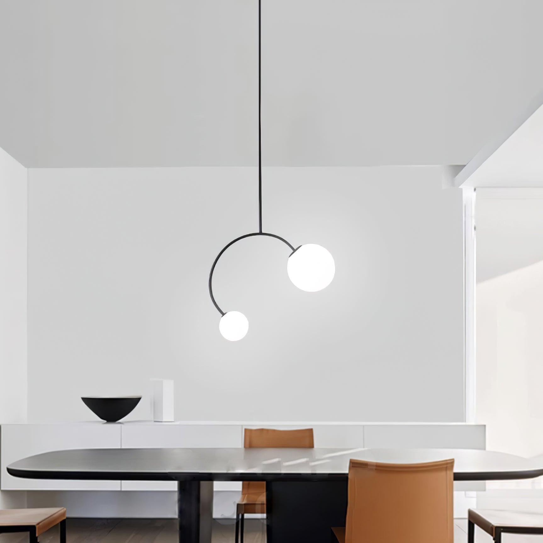 Creative Double Heads Glass Pendant Lamp M493