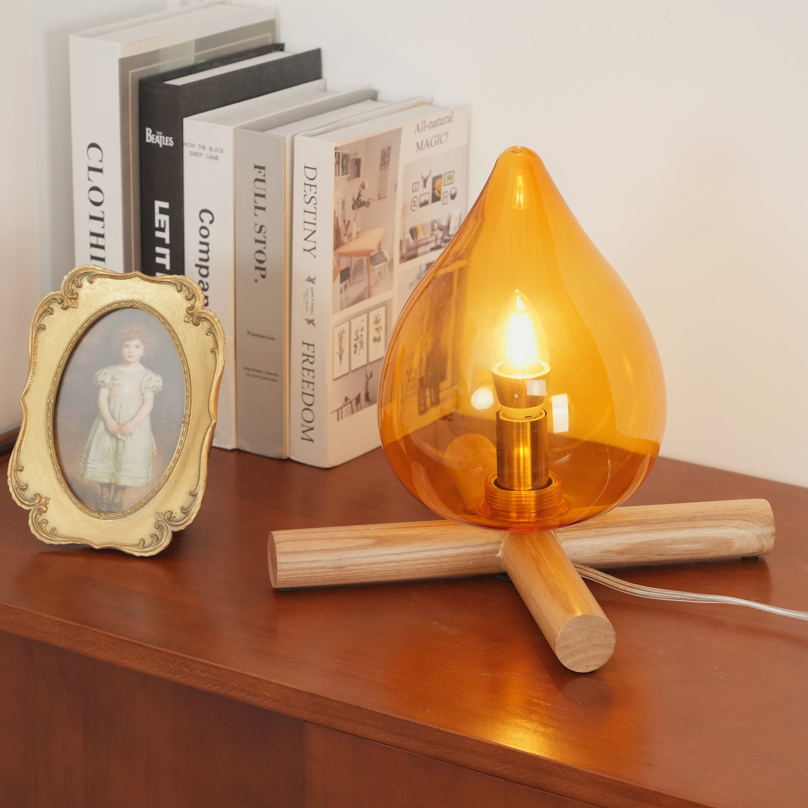 Funny Fire Shape Small Flame Table Lamp M155