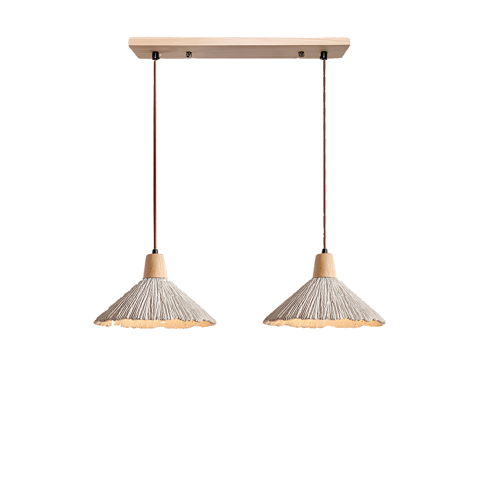 Cream Retro Wabi-Sabi LED Pendant Light D919