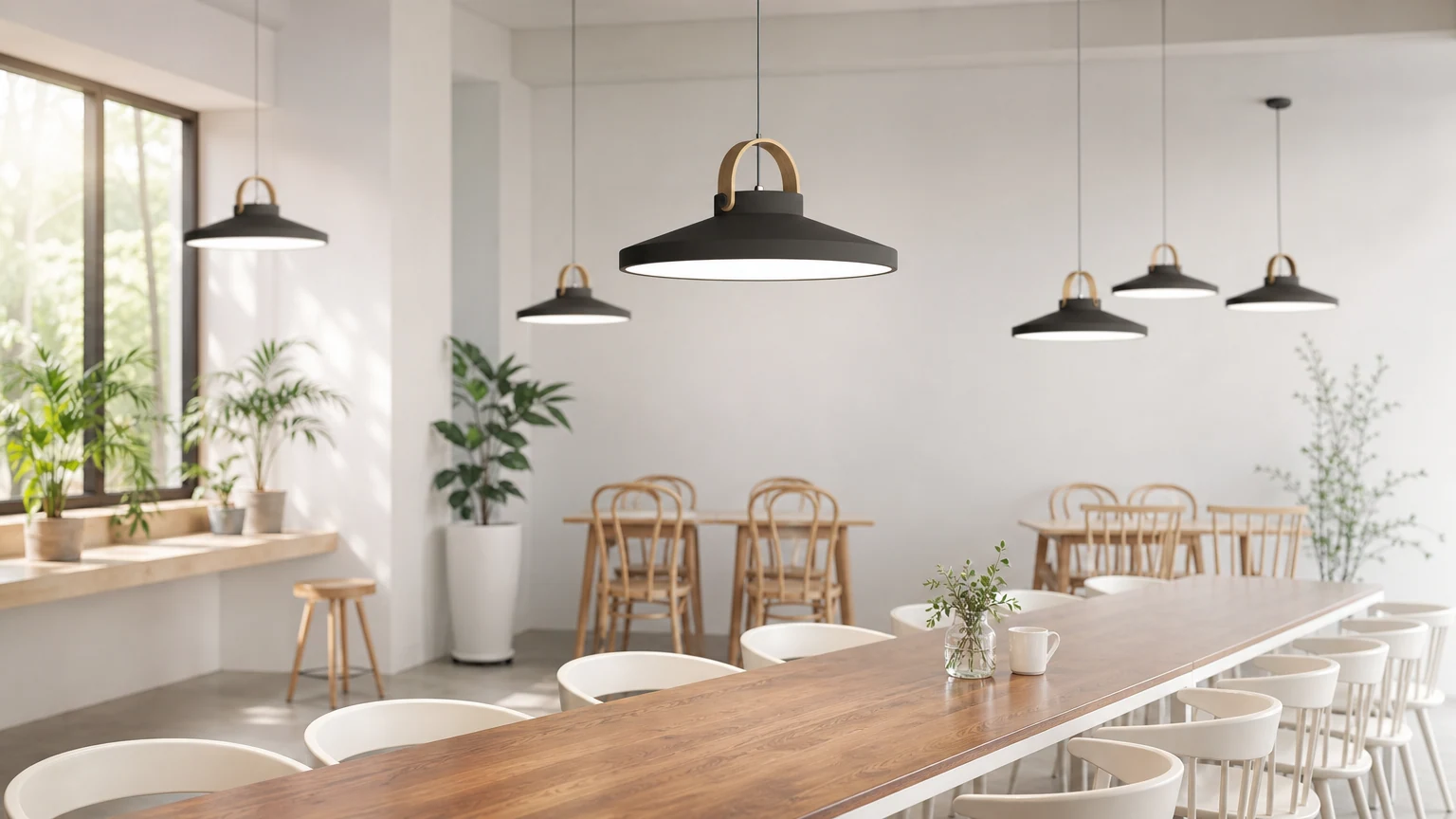 Lampa wisząca LED z serii Forest w skandynawskim wnętrzu