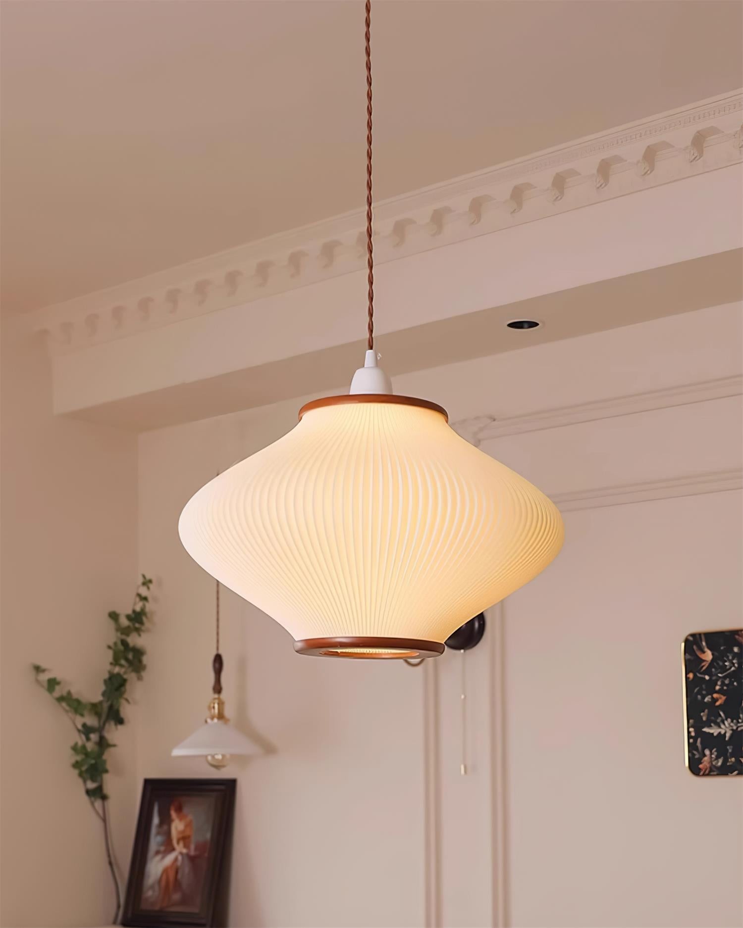 French Style Pine Bell Pendant Lamp M359
