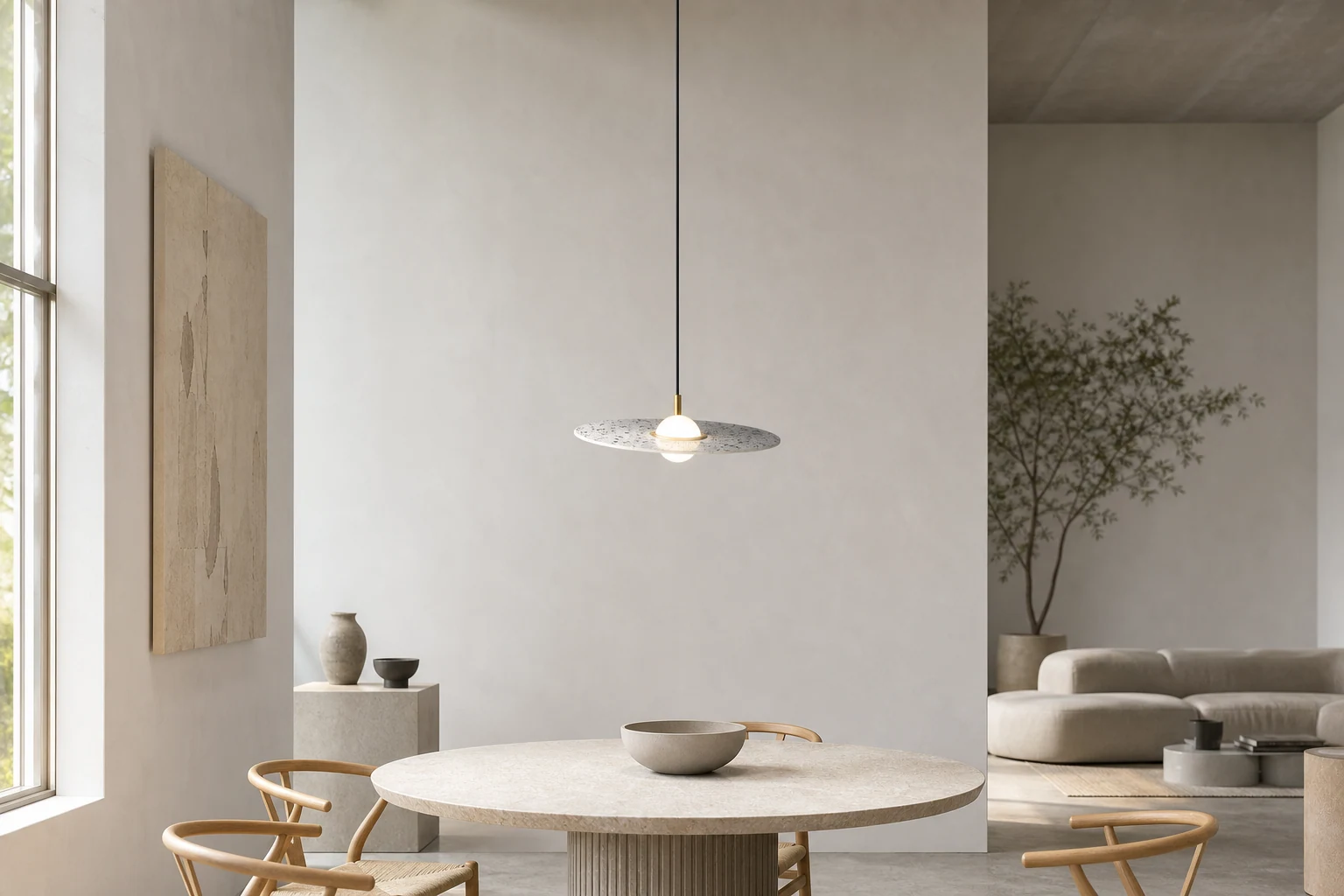Lampa wisząca z lastryko w stylu życia