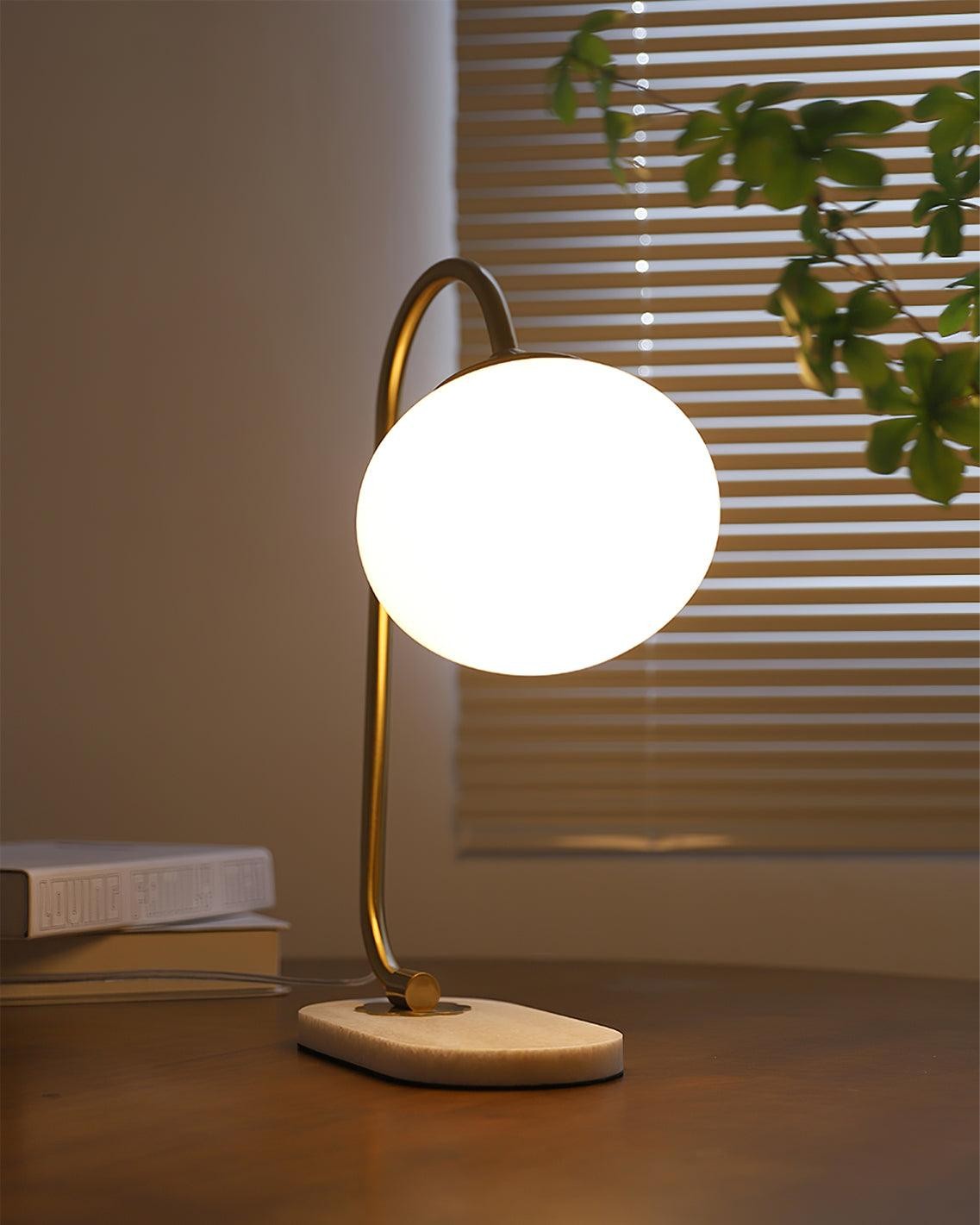 Scandinavian Cream Ball Table Lamp For Living Room M454